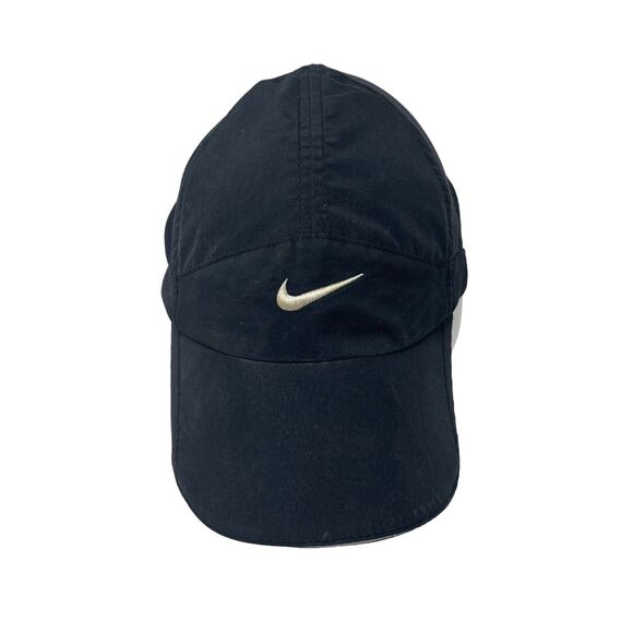 Nike‎ Womens 7 Panel Featherlight Dri Fit Adjustable Running Hat Cap Black - Picture 1 of 6